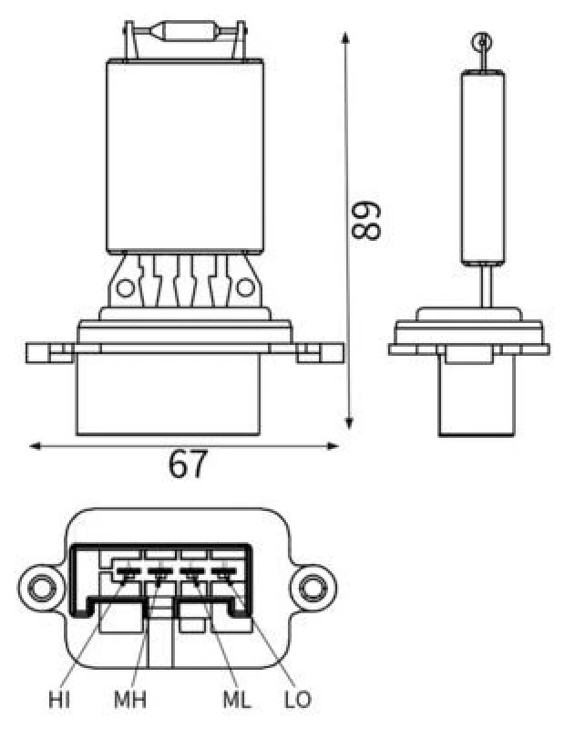Image of Blower motor resistor MAHLE ABR 88 000S