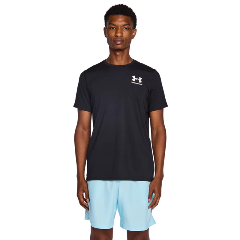 Image of Under Armour Armour HeatGear Fitted Short Sleeve Mens - Black S