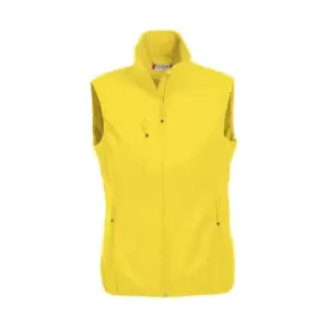 image of Clique Womens/Ladies Plain Softshell Gilet (L) (Lemon Yellow)