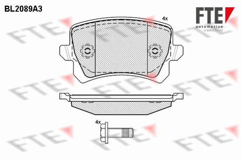Image of Brake pad set FTE 9010673