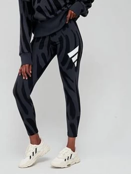 Image of adidas Future Icons Feel Fierce Leggings - Grey/Black, Grey/Black Size XL Women