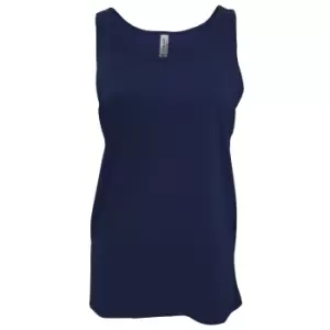 Image of Canvas Adults Unisex Jersey Sleeveless Tank Top (S) (Navy Blue)