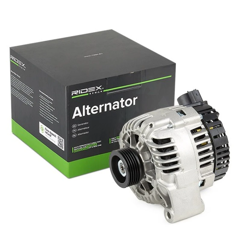 Image of RIDEX REMAN 4G0906R Generator Alternator Charging Current: 80A, Voltage: 14V, with integrated regulator Alternator (4)