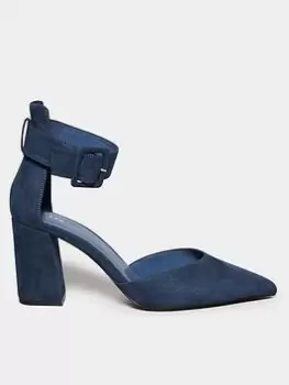 Image of Long Tall Sally Pointed Court Heel - Navy, Size 8, Women