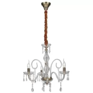 Image of Fan Europe MONALISA 3 Light Chandeliers Gold, Crystal 53x70cm