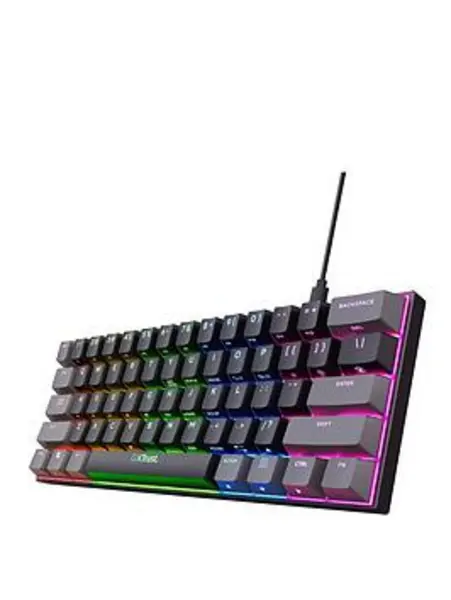 Image of Trust Trust GXT 867 Acira keyboard USB QWERTY UK English Black Grey 24886