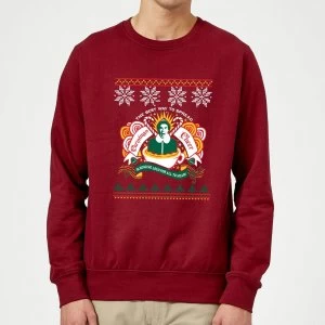 Image of Elf Christmas Cheer Sweatshirt - Burgundy - L