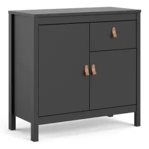 image of Barcelona Sideboard 2 Doors + 1 Drawer In Matt Black