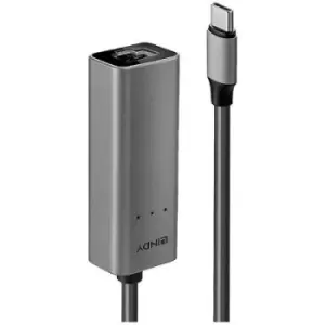 Image of LINDY Network adapter 2.5 GBit/s USB-C USB 3.1 (Gen 1), Gigabit LAN (1/2.5 Gbps) , RJ45