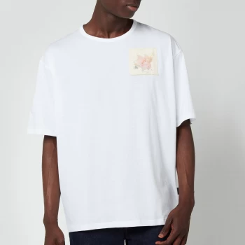 Image of Ted Baker Mens Nofan Embroidered Logo T-Shirt - White - 3/M