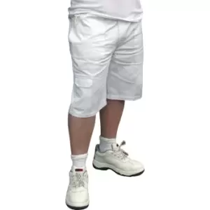 ProDec Mens Painters Shorts 38" in White Cotton