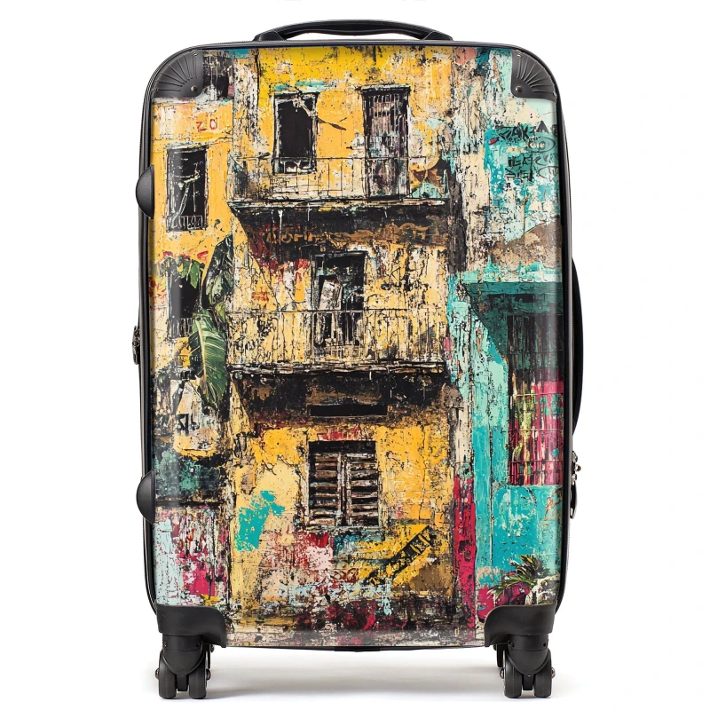 Image of Designer Luggage Jasper Reed: 00010 Suitcase Size: Medium Multicolor Unisex Medium
