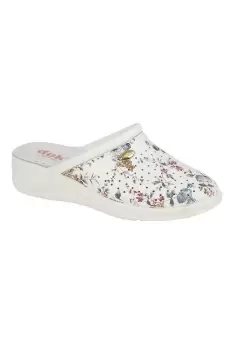 Image of Floral Coated Leather Clog