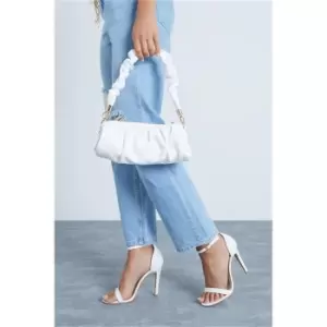 Image of I Saw It First White Stiletto Barely There Heeled Sandals - White