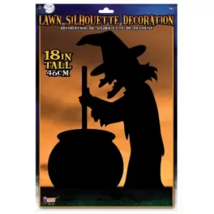 Image of Forum Novelties Witch Lawn Silhouette Decoration (One Size) (Black)