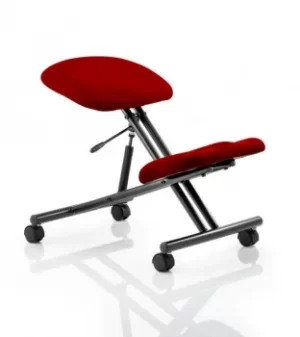 Image of Kneeling Stool Black Frame Bespoke Colour Bergamot Cherry