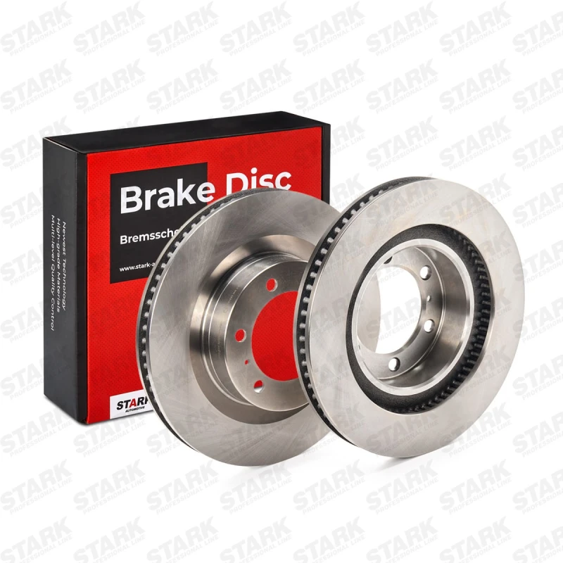 Image of STARK SKBD-0023485 Brake disc Front Axle, Vented, Cast Iron, Uncoated, Untreated, without bolts/screws Cast Iron Brake Disc (82)