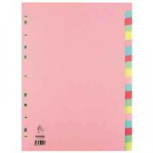 image of Nice Price A4 Manilla Divider 20-Part Pink With Multi-Colour Tabs WX01517