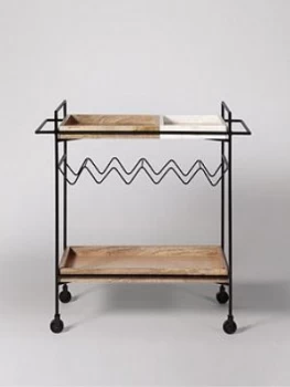 image of Swoon Hansel Drinks Trolley - Black