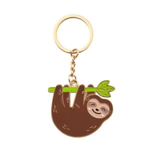 Image of Sass & Belle Happy Sloth Enamel Keyring