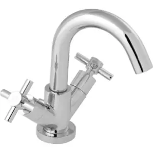 image of Deva Motif Mono Basin Mixer Tap with Press Top Waste - Chrome