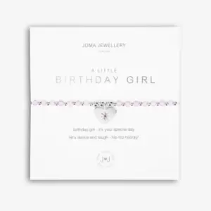Image of Colour Pop A Little Birthday Girl Silver 17.5cm Stretch Bracelet 5204