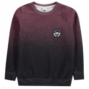 image of Hype Speckle Fade Sweatshirt - Burgundy/Black