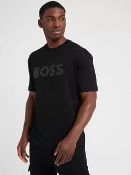 Image of BOSS Lotus Relaxed Fit T-Shirt - Black Size M Men