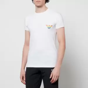 Image of Emporio Armani Mens Rainbow T-Shirt - White - L
