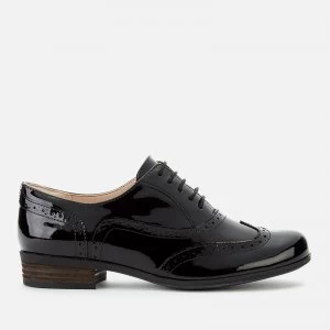 Image of Clarks Womens Hamble Patent Brogues - Black - UK 5