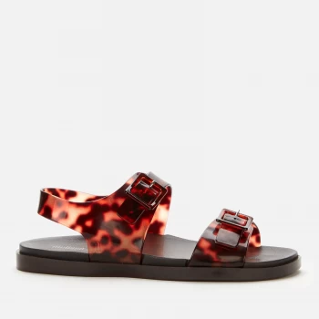 Image of Melissa Womens Wide Double Strap Sandals - Tortoiseshell - UK 3