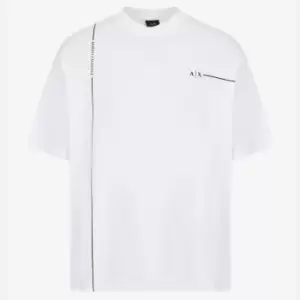 Image of Armani Exchange Logo-Print Cotton-Blend T-Shirt - L