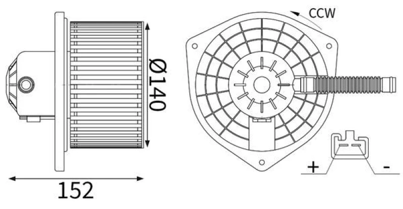 Image of Blower motor MAHLE AB 448 000S