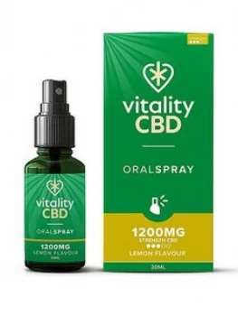 Image of Vitality CBD Vitality CBD Oral Spray with MCT Oil Lemon 1200mg, Multi, Women