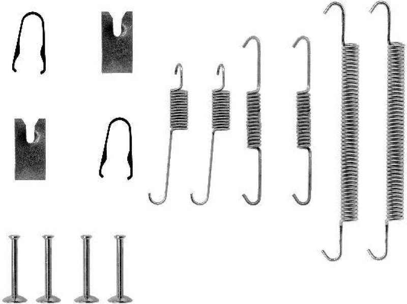 Image of HELLA Brake shoe fitting kit HELLA 8DZ 355 200-471