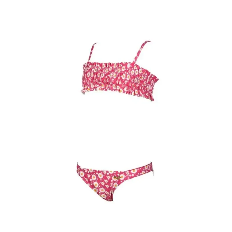 Image of Girl's 2 Piece bandeau swimsuit Arena Bandea Allover Rose Female 12/13 ans