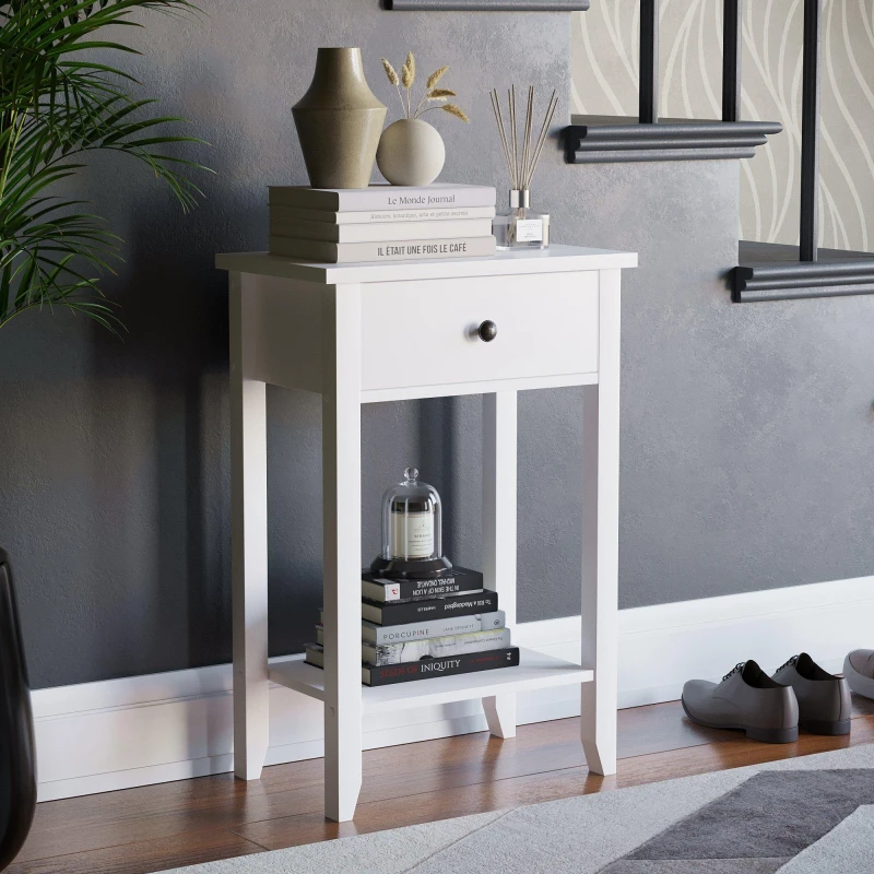 Image of Lassic Vida Designs Windsor 1 Drawer Console Table White unisex 1 Drawer