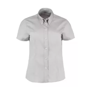 Image of Kustom Kit Ladies Corporate Oxford Short Sleeve Shirt (18) (Silver Grey)