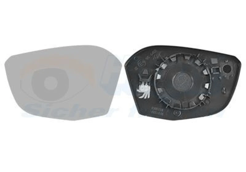 Image of VAN WEZEL Wing mirror glass VAN WEZEL 0989837
