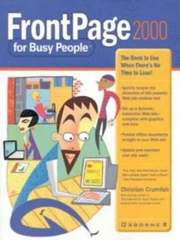 Image of Frontpage 2000 for Busy People by Christian Crumlish Book