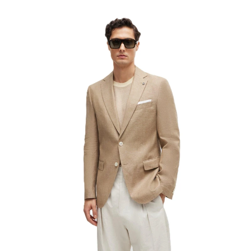 Image of Boss Mens H Hutson Formal Jacket Medium Beige male 36 (46)