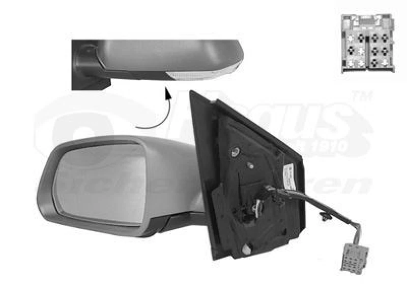 Image of VAN WEZEL Wing mirror VAN WEZEL 5828817