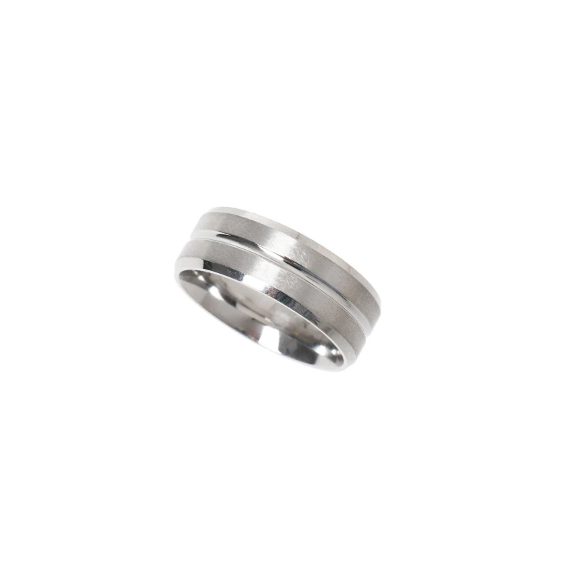Image of Fabric Stainless Steel Ring - Silver Silver S