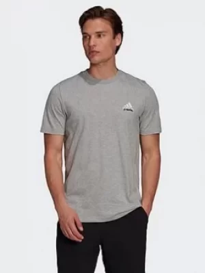 image of adidas Tennis Graphic T-Shirt, Grey Size M Men