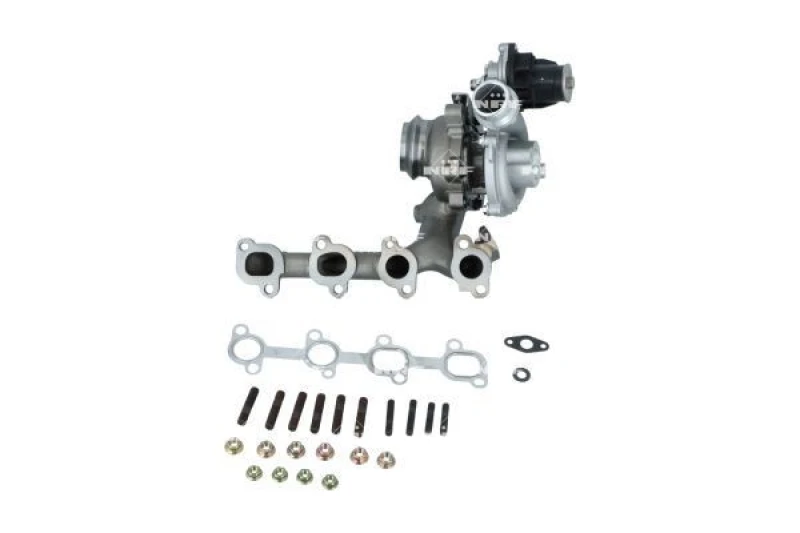 Image of NRF 90010038 Turbocharger with gaskets/seals, with exhaust manifold Charger,charging system (2234)