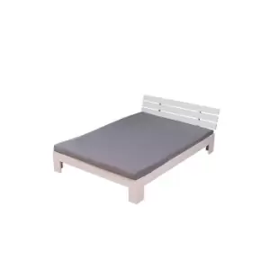 Image of Crazy Price Beds Broxton White Wooden Double Bed