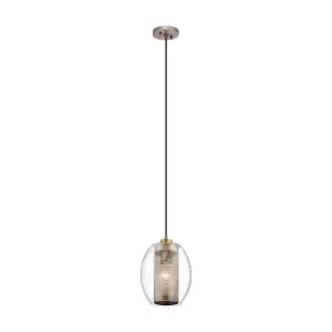 Image of Kichler Asher Dome Pendant Ceiling Light Antique Pewter