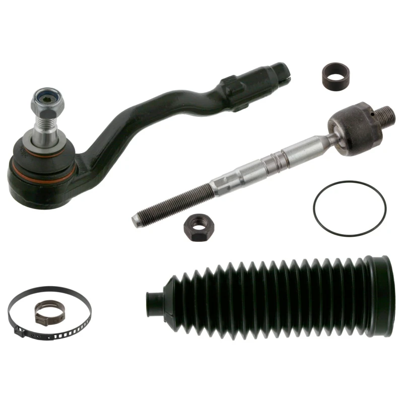 Image of FEBI BILSTEIN 40552 Tie Rod Front Axle Right, with nuts, with bellow Rod Assembly (284)