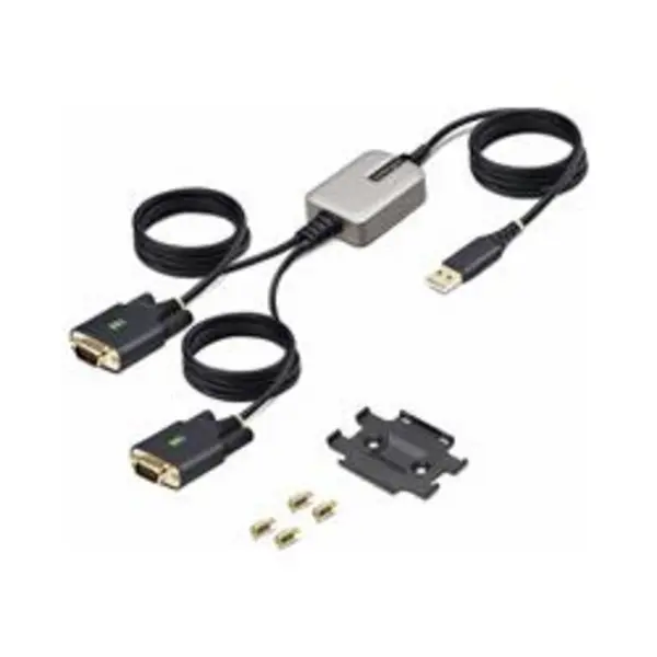 Image of StarTech.com 13ft 2-Port USB to RS232 Serial Adapter 2P6FFC-USB-SERIAL