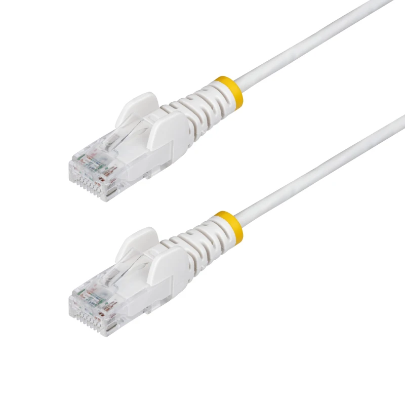 Image of StarTech.com 1.5m White Slim CAT6 Ethernet Cable. Snagless. 100W PoE.